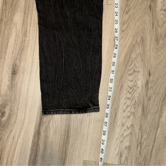 ABERCROMBIE AND FITCH black  Curve Love High Rise Mom Jean Women 27/4 short VTG - Picture 4 of 6